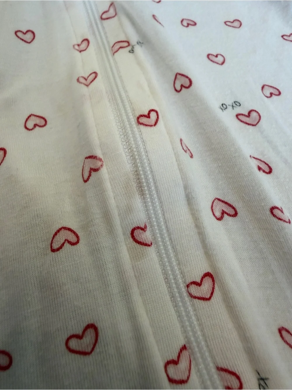 Milkberry Baby Girl VDay Heart Print Footed Pajamas/Long-Sleeve Onesie Size 24M
